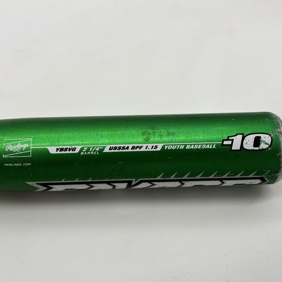 Rawlings Savage Baseball Bat 28" 18oz Green Oversized 2.25" Barrel Little League - Picture 5 of 8